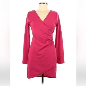 FAVLUX – Faux Wrap High/Low Bodycon Dress
MAGENTA / L